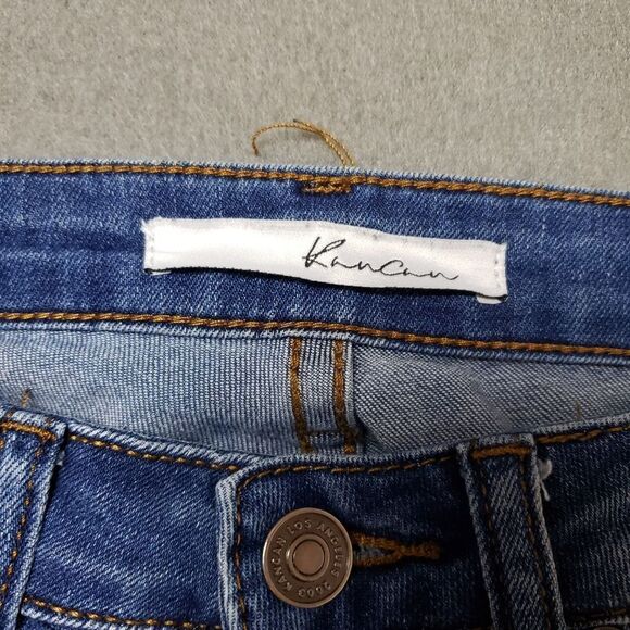 KANCAN Alexis Med Dark Wash High Rise Distressed Destroyed Skinny Jeans 25 / 3 - Picture 9 of 13